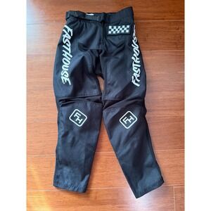 Fasthouse Pants Size 22 Grindhouse 2.0 Motocross MX Poly, Leather, Black